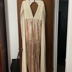 Gorgeous Gold Sequin Backless Jumpuit